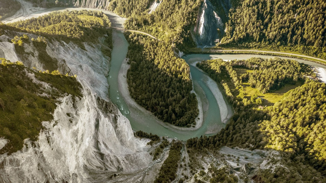 Bild der Rheinschlucht.