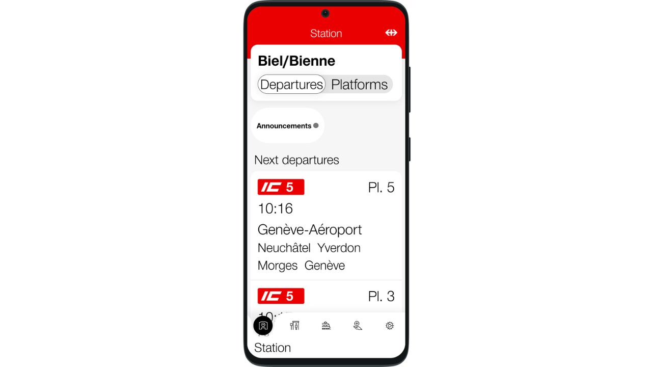 Even with enlarged fonts, the app is organised in a clear and user-friendly way. 