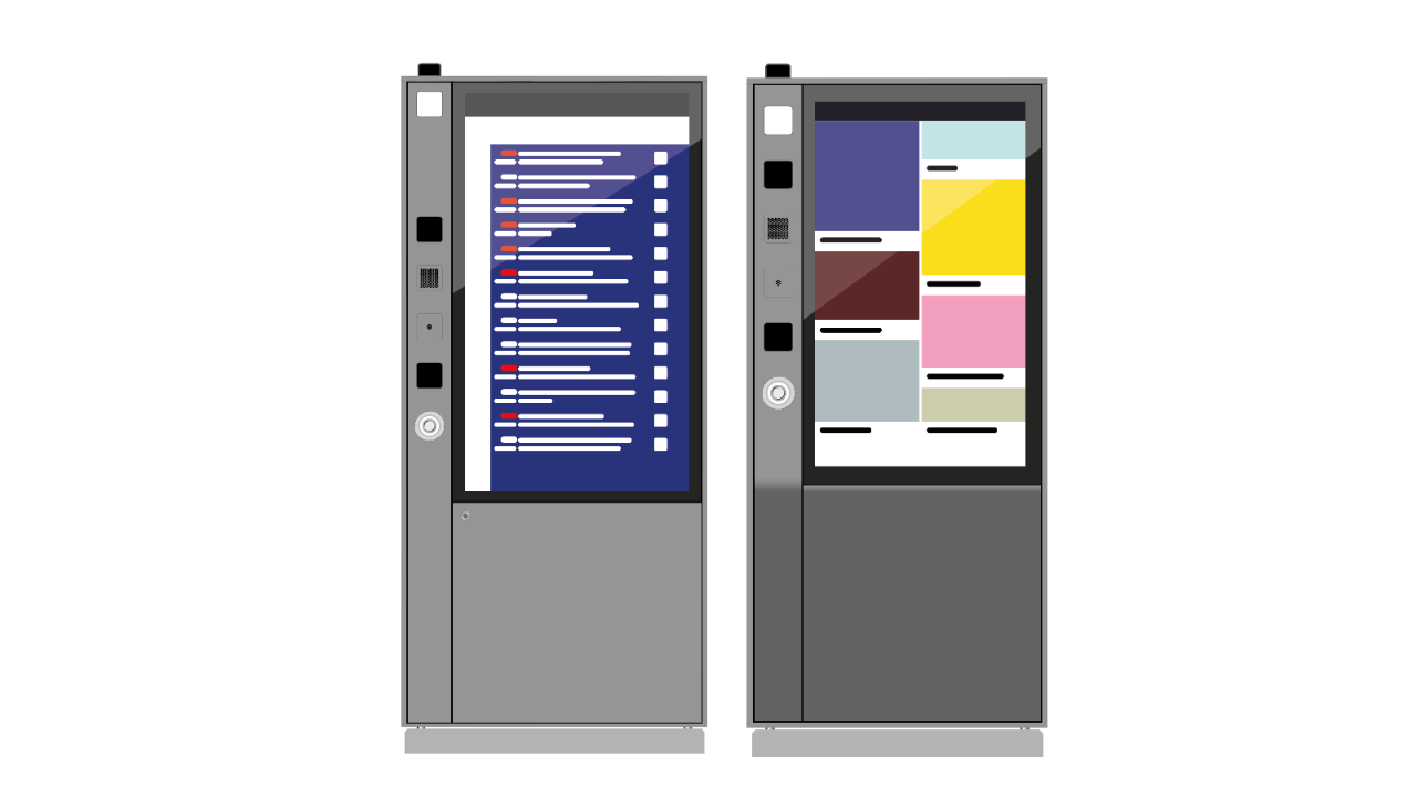 Example of a smart information display showing station information such as arrivals/departures and current disruptions.